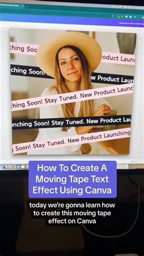 Canva Tutorial - How To Create A Design With A Moving Tape Effect Using Canva!