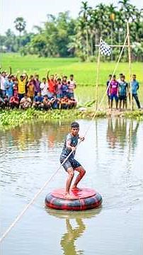 Balance Or Fall! 😱 Ultimate Floating Tube Challenge 🏆 #funny