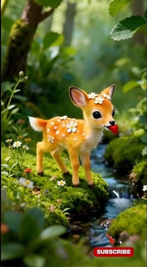 Feeding a Baby Deer in a Magical Forest_ Cutest Moment Ever #BabyDeer #CuteAnimals #wholesomemoments