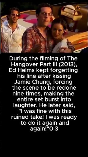 The Hangover Part III Kiss Story Fact or Fiction?#shorts