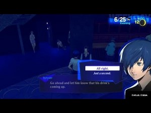Persona 3 Reload: Club Escapade Bartender puzzle answers for free drink - Gameplay - Walkthrough