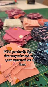 81K views · 784 reactions | Game changer! 勞 Finally cracked the code on this "crazy ruler" and it's blowing my mind how fast I can cut squares now. Over 1,000 in under an hour! Can't believe this sat unused for a year. (Video by Maggie ) #quilting #quiltinghacks #quilt #rulerwork #sewingsounds #quiltingwithrulers #cuttingfabric #timemanagement | Quilt Patterns PDF | Facebook