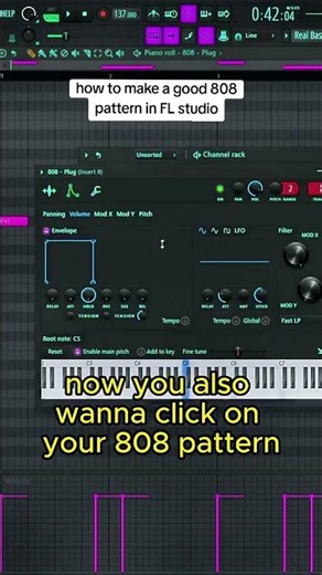 how to make a good 808 pattern in FL studio #shorts #flstudio #flstudiotutorial