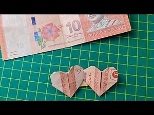 RM10 CARA Lipat Duit Bentuk 2 Love ♡♡ Heart | Duit Kertas