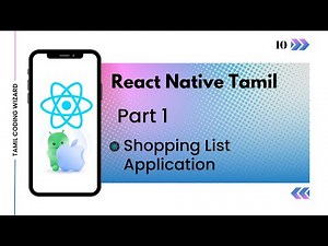 Develop Shopping List Application using React Native iOS and Android | React Native Beginners Tamil