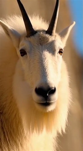 Ultra realistic wildlife documentary footage of white mountain goat #wildlife #animals