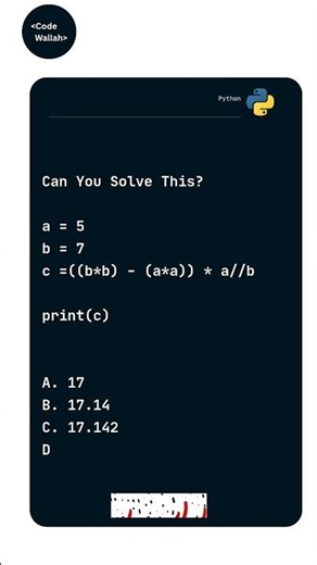 Can You Solve This Python Puzzle? Simple But Tricky 🤯 | @codewallah
