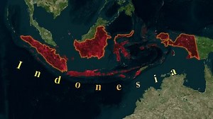 Animated 3D Map of Indonesia along with Zooming , Panning and Rotation .