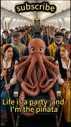 Finding out the pinata is a real octopus #shorts#trending#viral#animals#どうぶつ＃जानवर＃el animal