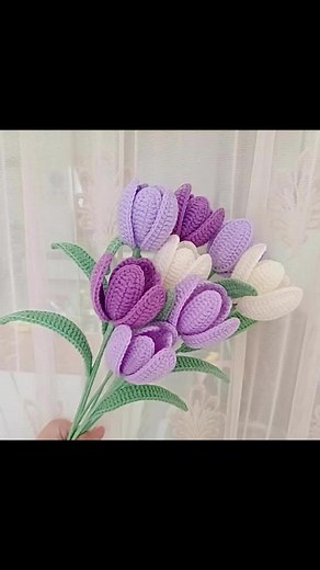 Chart Móc Hoa Tulip Ghép Cánh - Hướng Dẫn Móc Len