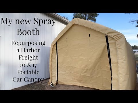 New Spray Booth - Using a Harbor Freight 10 X 17 Portable Car Canopy to Spray Aircraft Parts