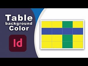 How to add table background color in Adobe InDesign