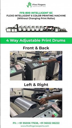 Flexo 6 Color Roll to Roll Printing Machine Without Changing Print Roller | Advance Features