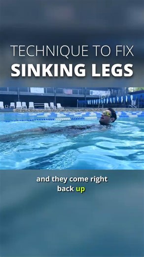 Fix Sinking Legs Instantly (Easy Fix) #swimming #learntoswim #shorts