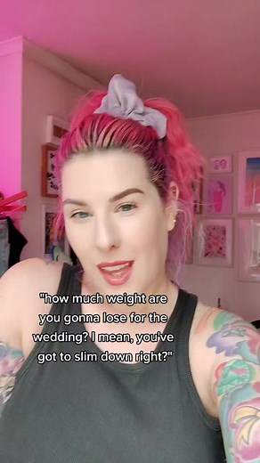 anyone who says anything similar to this can absolutely fuck right off #rocknrollbride #weddingtiktok #sheddingforthewedding #dietculture
