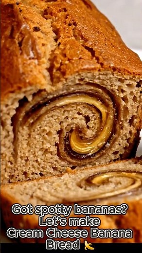 Cream Cheese Banana Bread Recipe 🍌 Easy Moist Banana Bread with Cheesecake Swirl