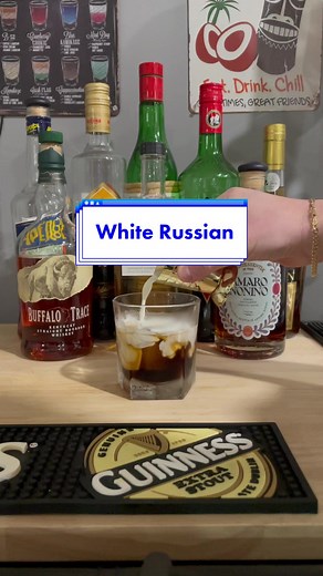 White Russian, from The Big Lebowski. #whiterussian #vodka #kahlua #lebowski #cocktail
