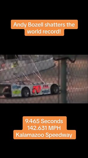 Bozell Shatters World Record! #racing #motorsports #nascar #racefans #speed #indy #superlatemodel #dirtcar #asphaltracing #michigan #kalamazoo #speedway #tiktok #fyp