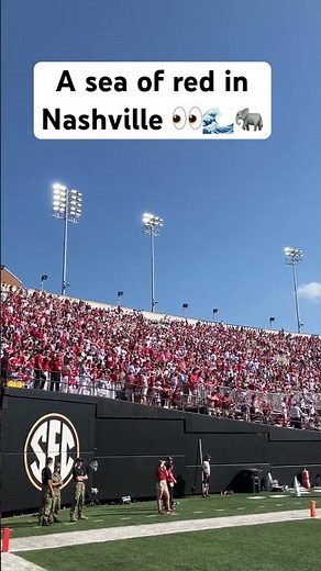 Crimson Tide fans have taken over FirstBank Stadium in Nashville 👀😳🐘 #RollTide