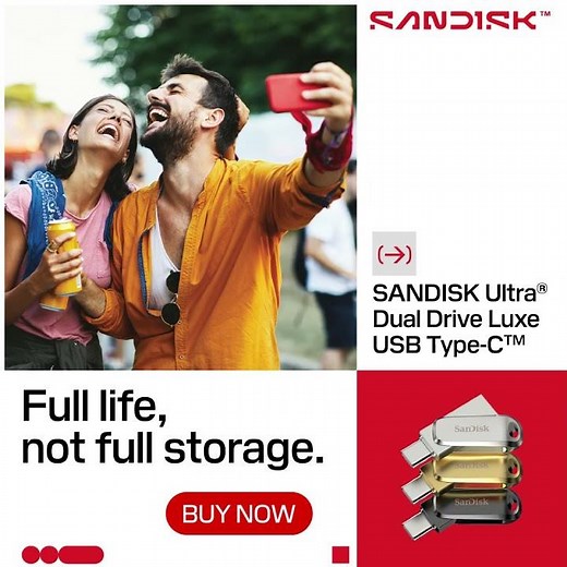 SanDisk Ultra Dual Drive Luxe USB: The 2-in-1 drive for USB Type-C™ and Type-A devices.