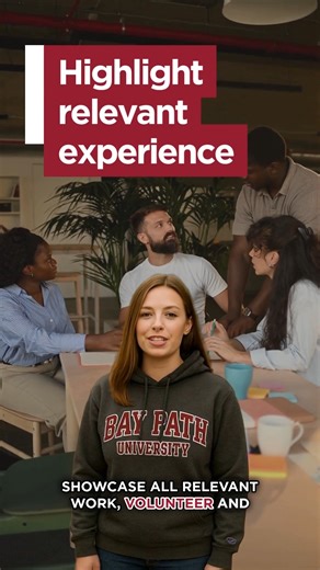 Is your grad school resume ready to impress? 🤔 A grad school resume is different from a job resume. Watch our video for quick tips on how to make your application stand out from the crowd. Discover Bay Path University's graduate programs today! | Bay Path University