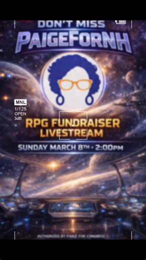 Solar Punk Role Playing Game with the Paige for Congress team. Livestream Fundraiser Sunday, March 8 2:00-4:00pm Watch the game live. Get to know Paige and the team. Be entertained. Donate to the campaign to influence players and rules. More info coming soon….. #NHTOK #SolarPunk #paigeforcongress #paigefornh #disruptivecompassion