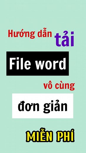 Hướng dẫn tải file Word miễn phí từ kênh Văn Hay TV