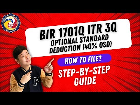 1701Q 3rd quarter 2025 : How to File 1701Q using eBIR Online | 40% Optional Standard Deduction OSD