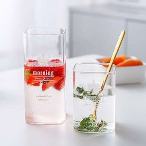 [Hot Item] Borosilicate Glassware – Square Wine Glass & Tea Cup Glass Cup