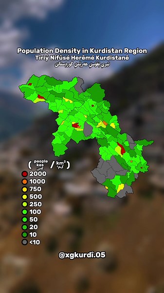 Population Density in Kurdistan Region