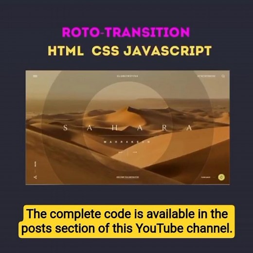 🌀 Roto Transition #html #javascript #css #rotation #animation #coding #how #tips #webdevelopment #xd