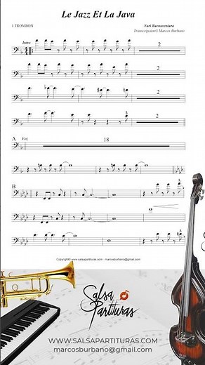 LE JAZZ ET LA JAVA (YURI BUENAVENTURA) Sheet Music for Orchestra (SALSA PARTITURAS)
