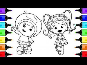 Geo and Milli Team Umizoomi Coloring Pages | Team Umizoomi Coloring Book Art Activity
