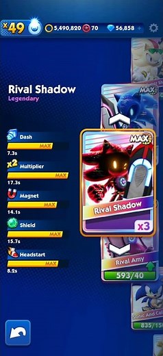 Sonic Dash 2026 - Rival Shadow Max Level