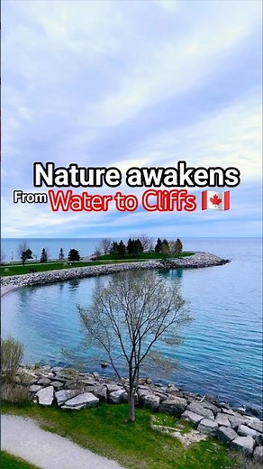 Lake Ontario 4K Drone Footage — Nature Awakens from Calm Waters to Towering Cliffs #naturelovers