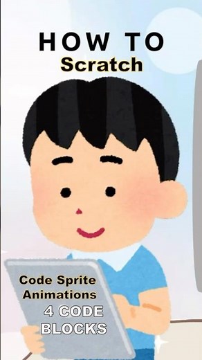 Animate Sprites in Scratch with 4 Blocks #shorts