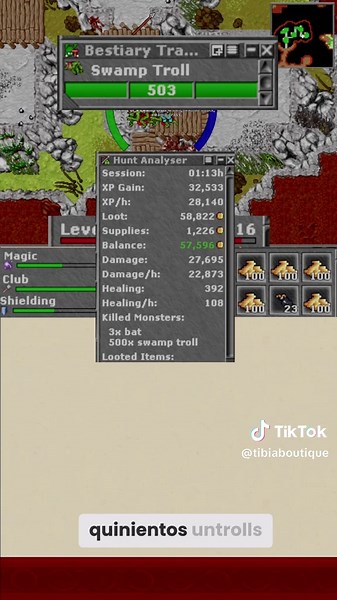 Guía para subir de nivel 8 a 20 en Tibia