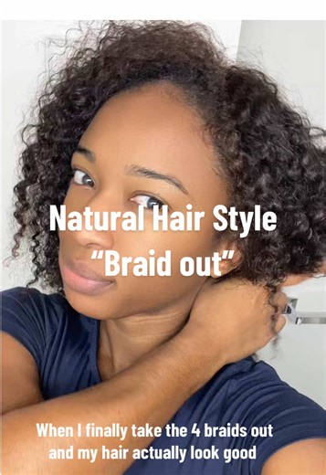 Natural braid out styles #braidoutstyles #naturalhairstyles #naturalhairtiktok #naturalhaircommunity