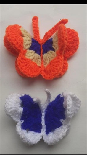 Easy Beautiful Crochet Butterfly🦋🦋 Ideas #shortviral #Butterfly #craft .