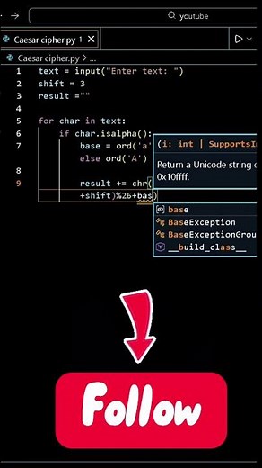 Day 8/100 🔥 Python Text Encoder | Caesar Cipher Mini Project #shorts #shortsfeed
