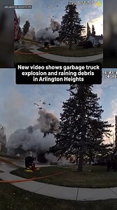 New bodycam and dashcam video captured the shocking moment a garbage truck exploded, then rained debris in an Arlington Heights neighborhood. #arlingtonheights #illinois #explosion #caughtoncamera #dashcam #bodycam | NBC Chicago