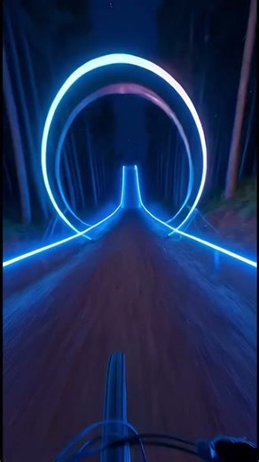 Insane Neon Mountain Ride at Extreme Speed 🚴‍♂️ #NeonRide#MountainBike #FPV #GoPro #ExtremeSpeed