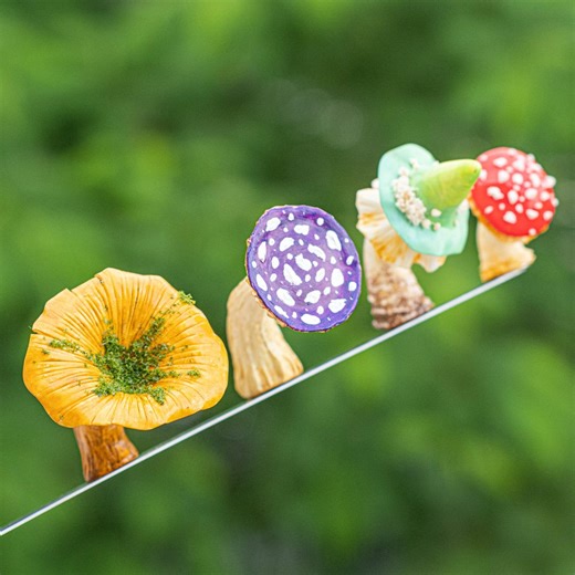 Vibrant Clay Mushroom Magnet Decor Set, Handmade Clay Magnet Collection With Clorful Mushroom, Cute Magnet Set Decor Idea, Nature Lover Gift - Etsy