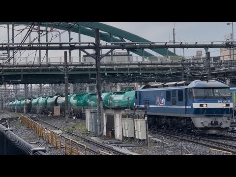 【ジョイント音最高！】JR貨物EF210形100番台132号機（新塗装）＋タキ12両が大宮駅6番線を通過するシーン（臨8876レ・新A154・石油返空）2025.7.1