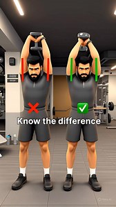 502K views · 3.5K reactions | Overhead Tricep Extension – Correct vs...