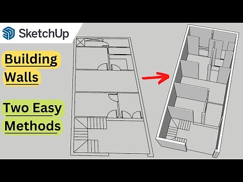 How To Create Walls in Sketchup | Drawing Walls in Sketchup | Easy Ways