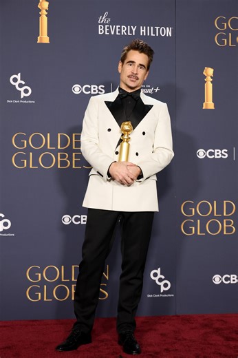 Colin Farrell keeping it real after winning a Golden Globe for his role in "The Penguin." | Yahoo Entertainment