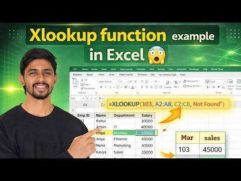 XLOOKUP in Excel | XLOOKUP Formula Explained with Example | Excel Tutorial for Beginners
