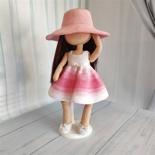 Handmade Crochet Tilda Doll, Hypoallergenic Cotton, Posable Arms & Legs - Etsy