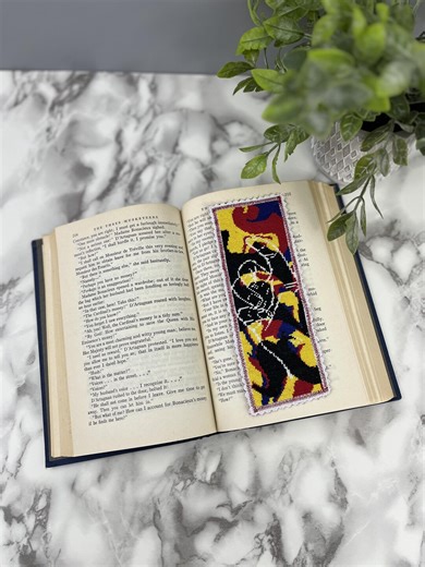 Abstract Cross Stitch Bookmark Pattern: "an Artist's Hand" (PDF) - Etsy